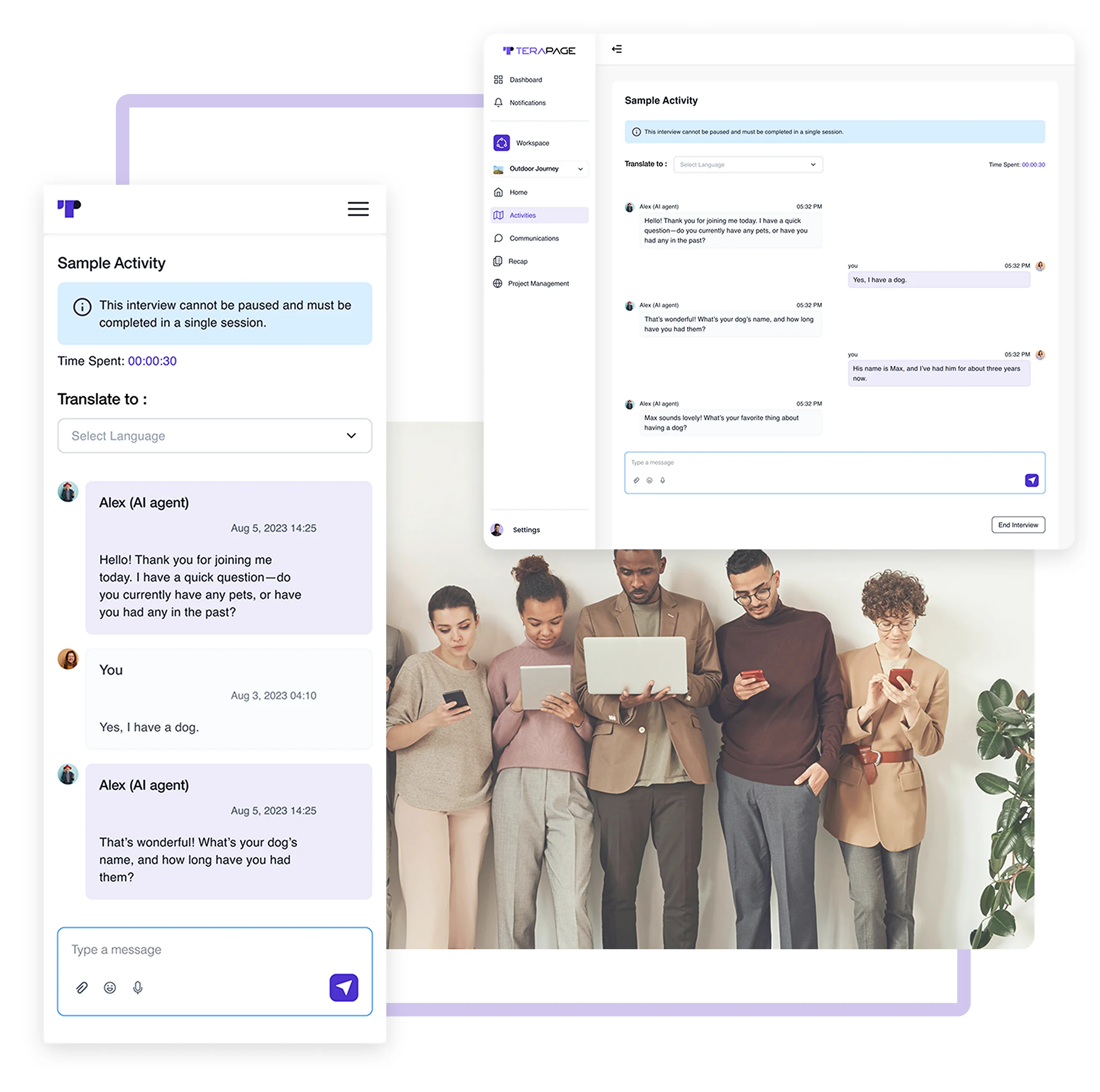 Terapage: online qualitative and quantitative market research platform