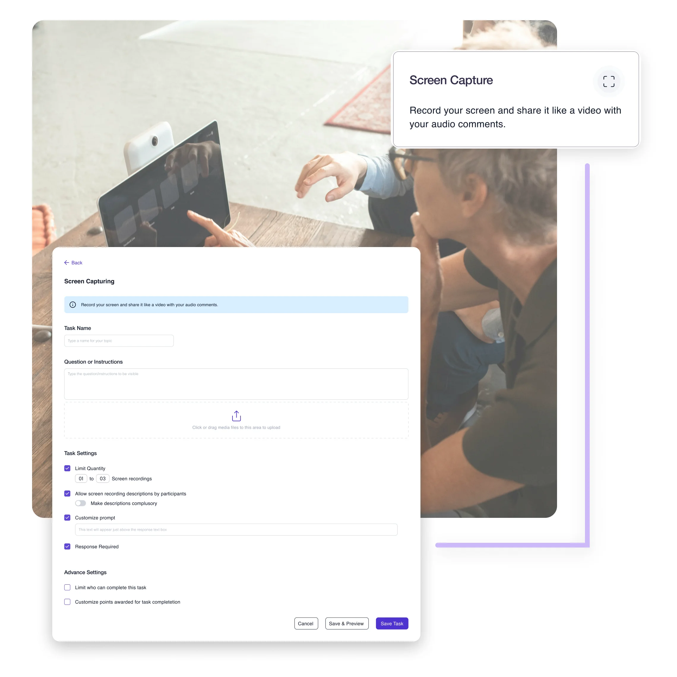 Terapage: online qualitative and quantitative market research platform