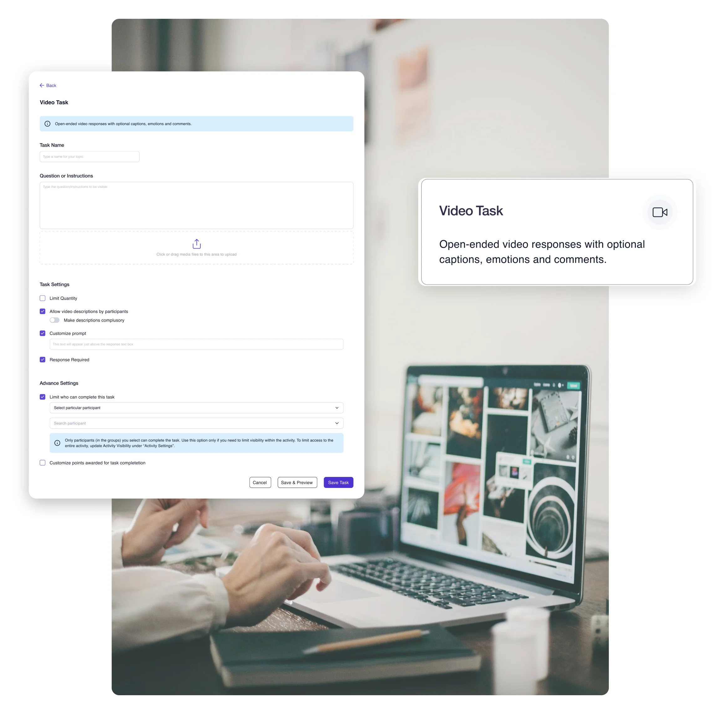 Terapage: online qualitative and quantitative market research platform