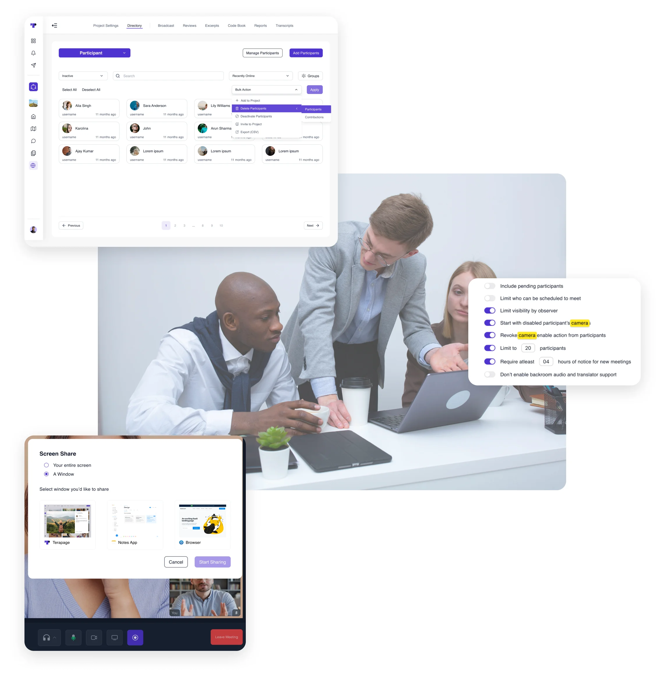 Terapage: online qualitative and quantitative market research platform