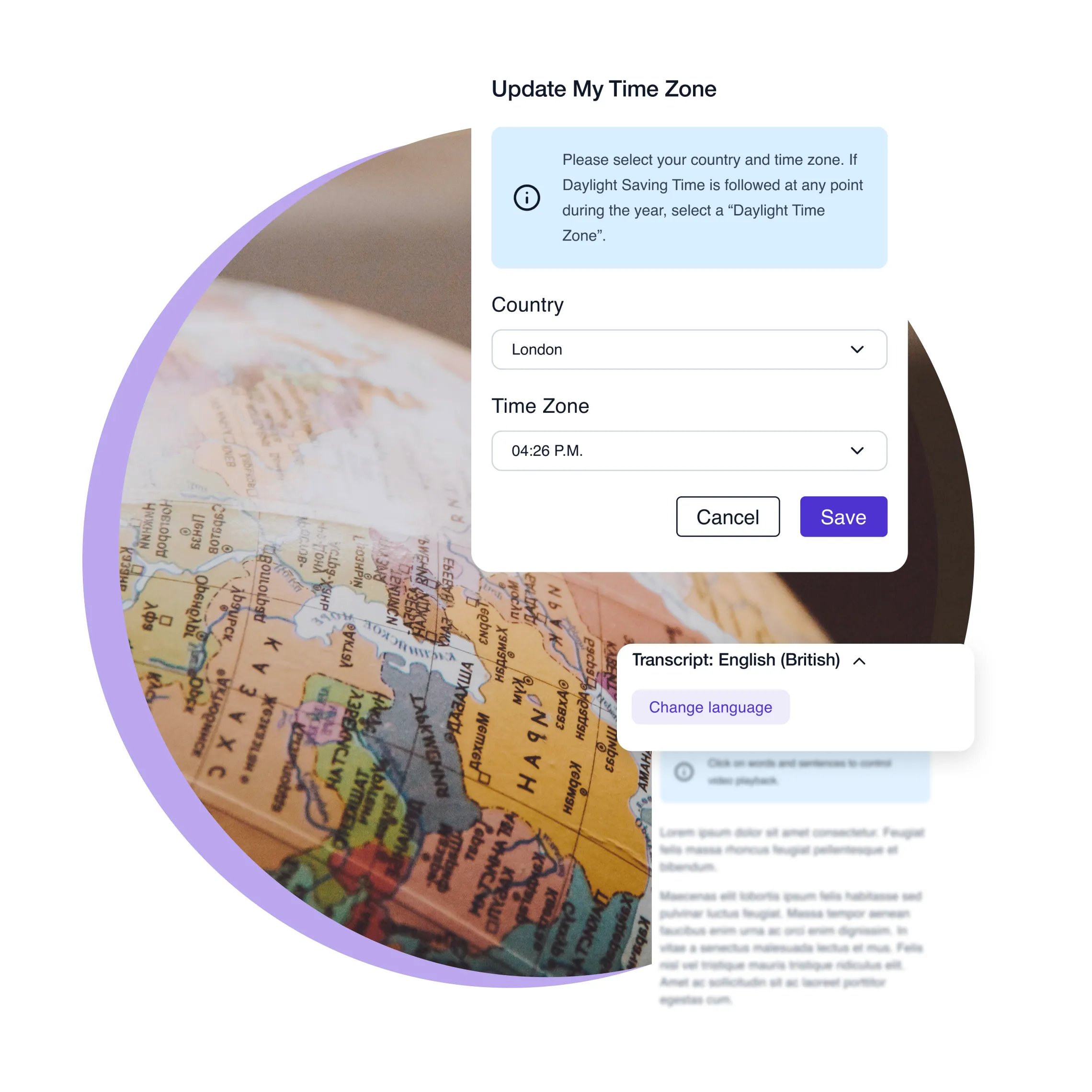 Mobile interface of Terapage platform used for global online market research