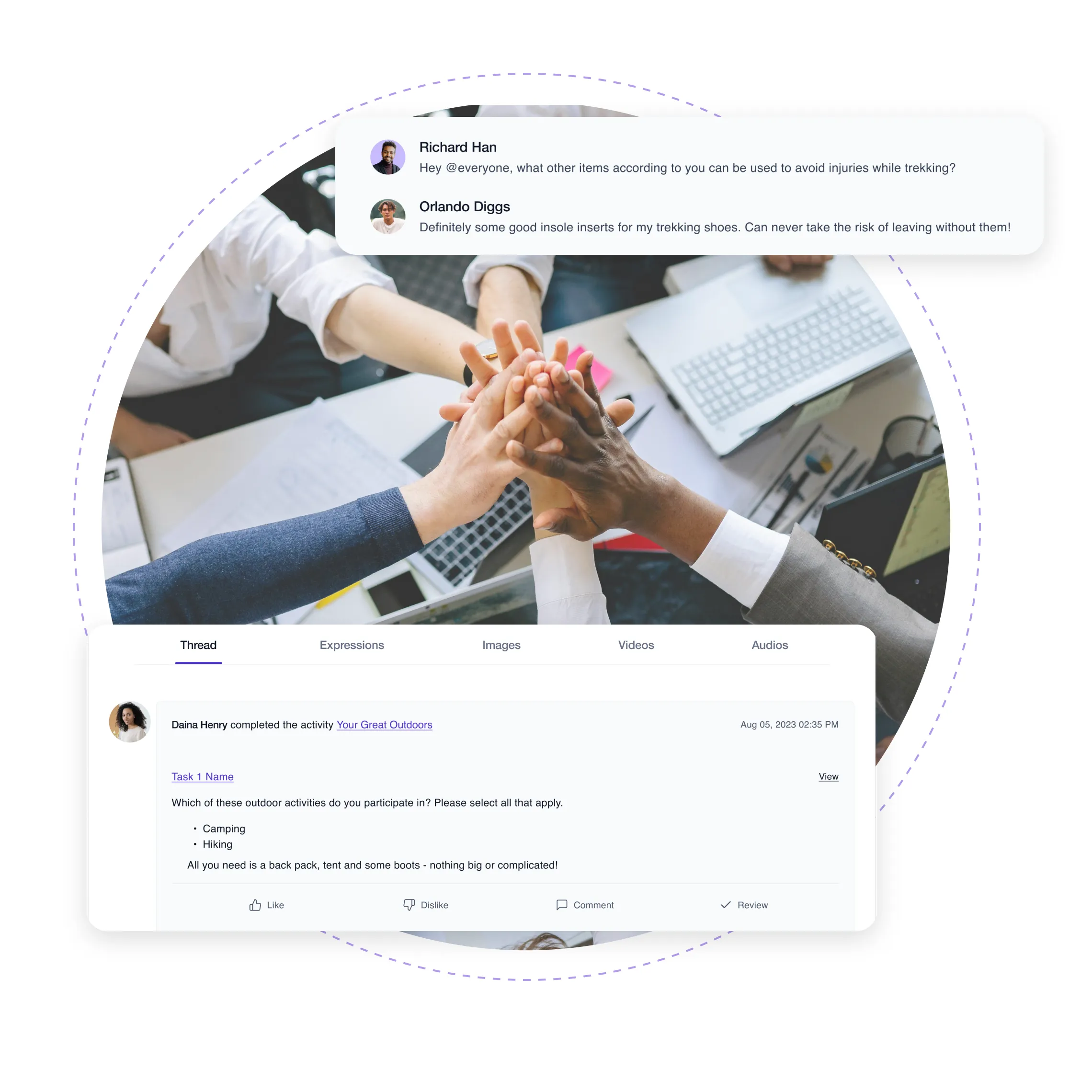 Researcher moderating online qualitative study with collaboration tools on Terapage platform