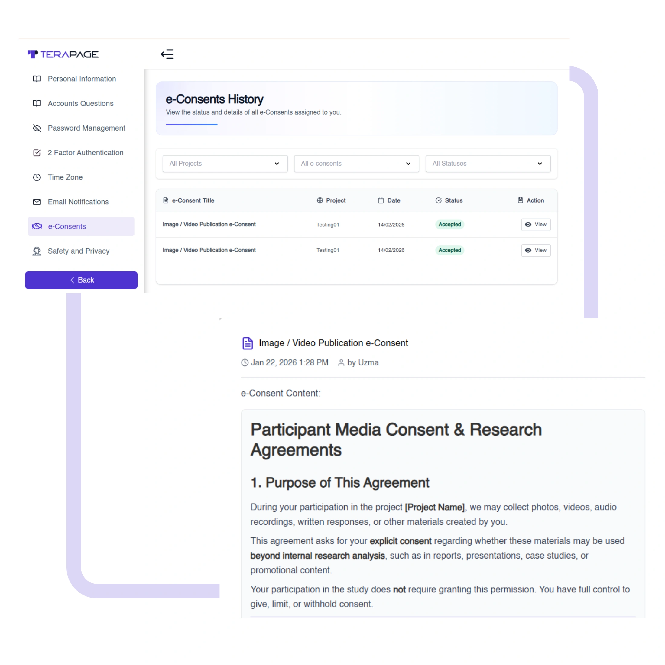Terapage: online qualitative and quantitative market research platform