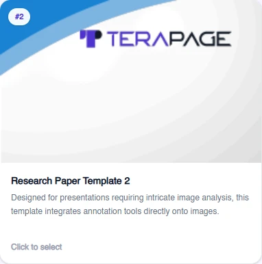A publication template card